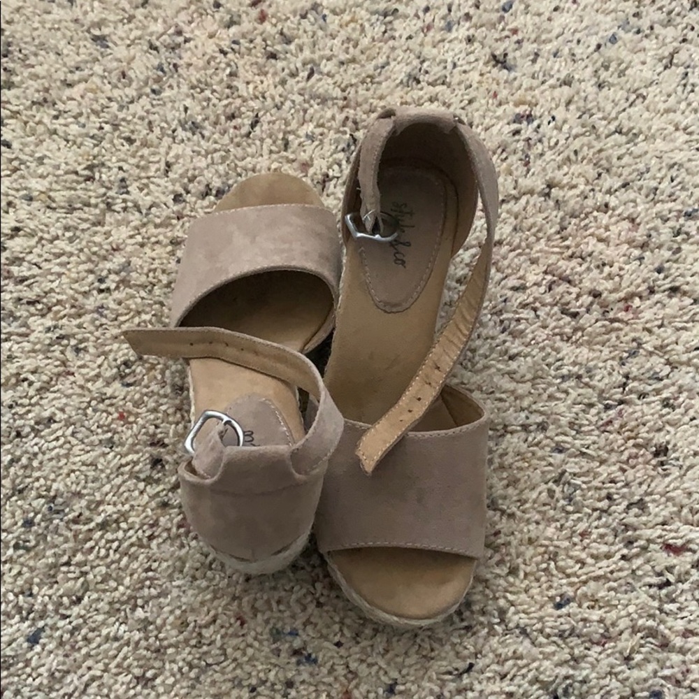 Style & Co. Open Toe Wedge